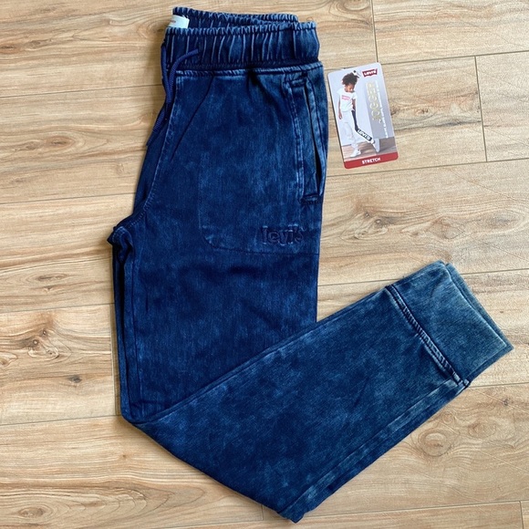 🆕Levi's® Girl's Soft Knit Denim Jogger Pants Sz Large - Picture 11 of 12